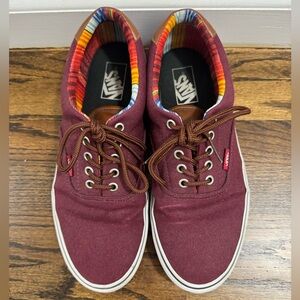 Vans Era 59 Port Royale Multi Stripe Men’s Size 10 Burgundy Sneakers